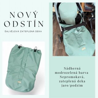 Dlouho očekávaná zateplená deka v barvě Šalvěj 💚 Perfektně se hodí ke kočárku Thule Mid blue 😍 K zakoupení již zítra na...