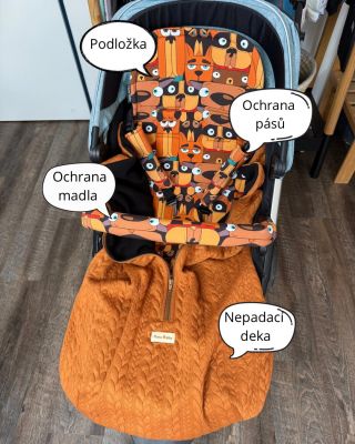 Chcete ať to ladí? Žádný problém 😁👌 Ušijeme Vám podložku, ochranu pásů i madla ve stejném designu 😍 #podlozka...